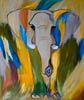 Ein Sandelefant (Monika Lehfeldt - Acrylmalerei)