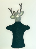 Handpuppe Rentier Rudolf (Monika Lehfeldt - Gefilztes)