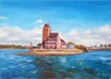 Lotsenhaus Seemannshöft (Karl-Heinz Lehfeldt - Acrylmalerei)